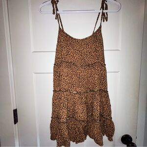 SHEIN Leopard Print Dress - Brown